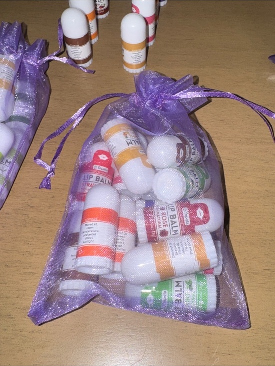 Sellers bundle Other - Lip Balm Assortment in a Variety Pack of 14- in Purple Organza Bag